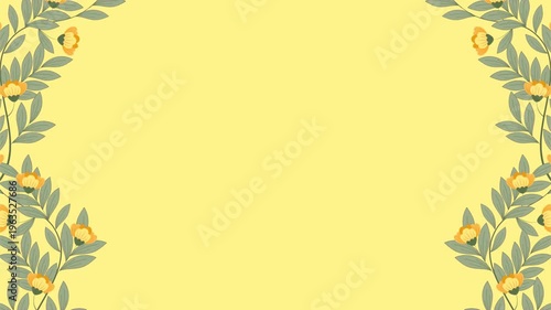 Elegant Autumn Flower Corner Frame Composition for Wedding and Valentine