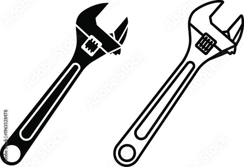 Adjustable wrenches illustration