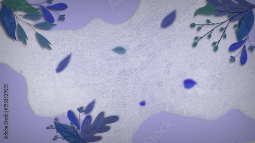 Elegant Autumn Flower Corner Frame Composition for Wedding and Valentine