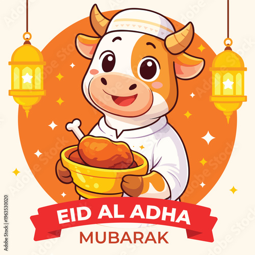 Eid al-adha mubarak social media post template