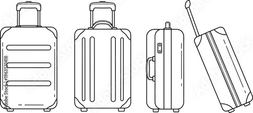 Technical drawing of a water bottle and accessories