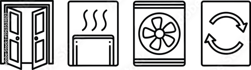 Illustration of a drying process with four stages