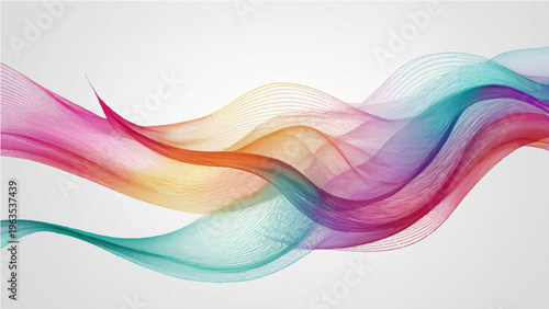Abstract illustration of vibrant, flowing waves of color, creating a dynamic and visually appealing design.