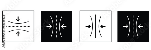 Compress icon outline and linear vector. outline icon and illustration eps 10.