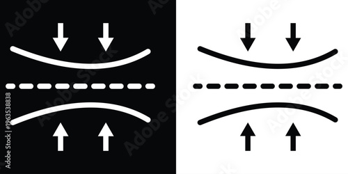 Compress icon outline and linear vector. outline icon and illustration eps 10.