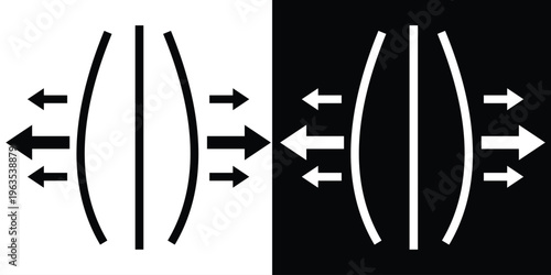 Compress icon outline and linear vector. outline icon and illustration eps 10.