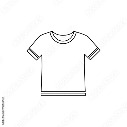 Simple T-shirt Outline - Minimalist Apparel Design.