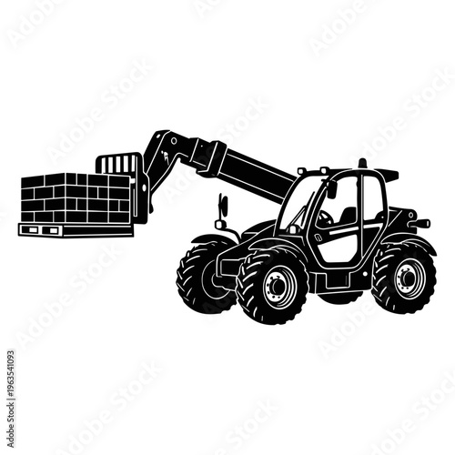 Fotografie telescopic handler vector illustration