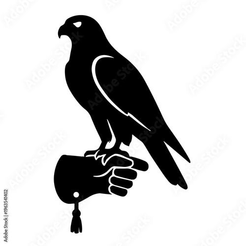 icon black a bird of prey illustration vector
