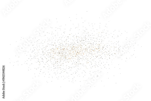 Golden glitter dust splash, grold, orange sand particles isolated on white background