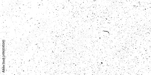 Monochrome Grunge Dust Texture with Random Black Speckles, Grainy Noise Overlay, and Minimal White Background for Vintage Distressed Graphic Design Use.