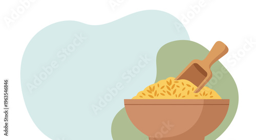 Bowl of Pasta with Wooden Spoon.