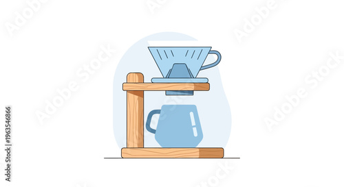 Coffee Pour Over Brewer on Stand.