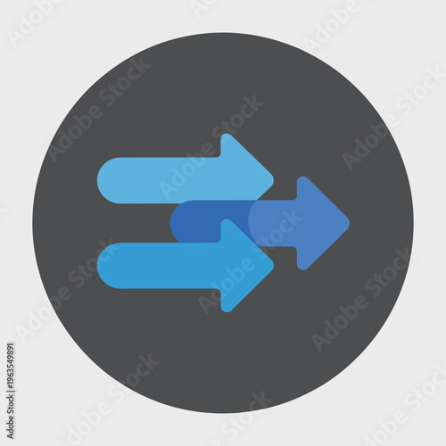 Free Download Back icon flat design in black and white, return navigation symbol, previous page concept, minimal monochrome style, isolated vector illustration for UI and web interface - GFXLoad
