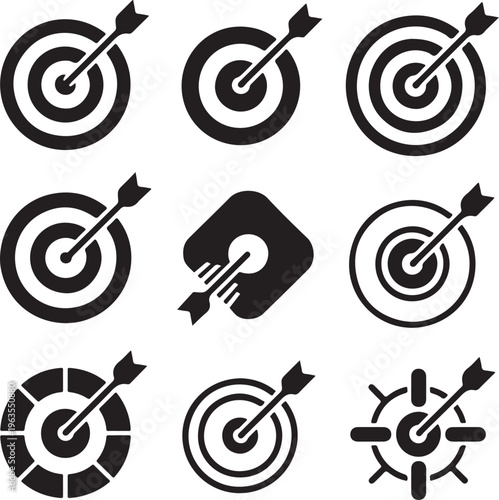 Business Goal Target Arrow Icons
