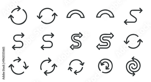 Collection of various arrow symbols and icons for navigation and direction