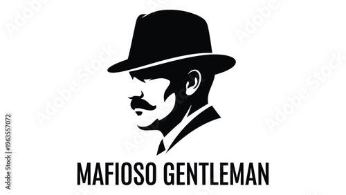 Elegant mafia gentleman in bowler hat