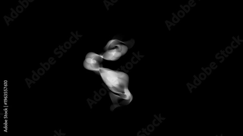 Smoke Swirls and Flows in a Dynamic Motion Background. Alpha Channel.
