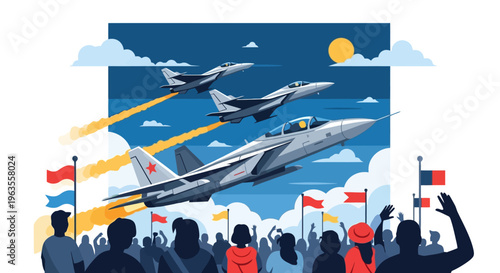 Military jets flying in formation during an air show, showcasing precision and power.