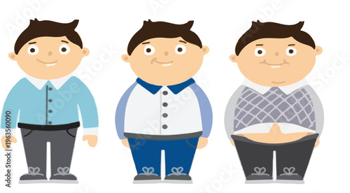 set of business people