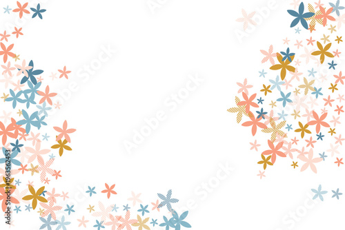 Silene rustic flowers vector design. Small meadow floral elements isolated. M...