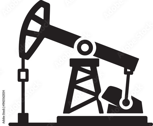 Oil Pump Jack Silhouette Icon