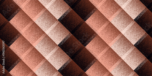 Fade dotwork rhombus vector geometric seamless pattern. Pointillism texture background design. Square grid diagonal stripes. Creative wrapping paper. Aesthetic rag template.