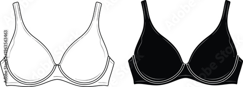 Women's push up bras two tone color underwire lingerie