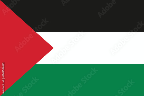 Palestine flag. Palestine national flag vector illustration