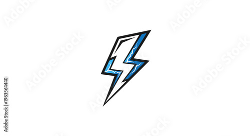 Dynamic Energy Bolt Illustration - Electric Power Symbol Design