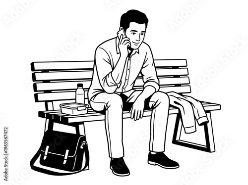 Father holding sleepy child comforting silhouette design