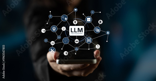 Photos Large Language Model LLM processing data
