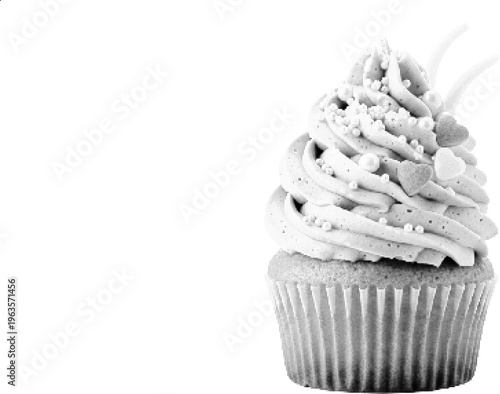 Cupcake Dessert Halftone Illustration Sweet Food Concept