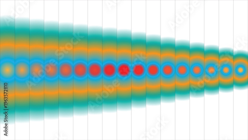 Abstract colored dot wave pattern with signal modulation