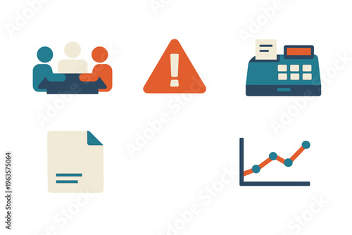 Discussion about business metrics and warning signs with teammates and tools for analysis in an office setting