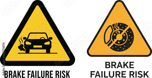 Warning signs for brake failure risk and brake failure