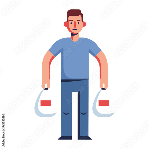 Dedicated man delivers donations for Eid al-Adha, embodying the spirit of generosity and community