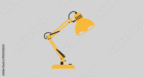 Yellow Architect Desk Lamp - Modern Design, Adjustable Angle