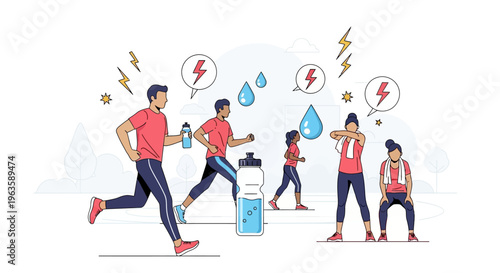 People engaging in various fitness activities.