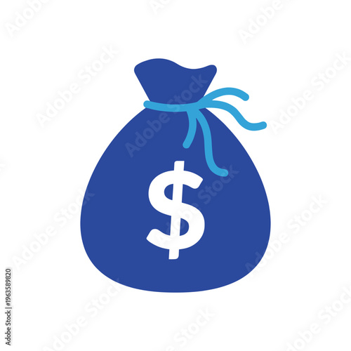Konstfotografi Adobe IllustrMoney bag icon, Dollar sack money icon vectorMoney bag icon, Dollar