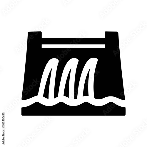 Hydropower energy icon for renewable energy vector illustration