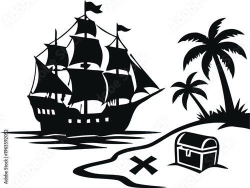 Silhouette of person drinking coffee at desk with minimalist workspace and morning light