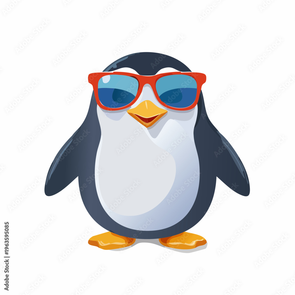 Obraz premium Pinguin mit Sonnenbrille