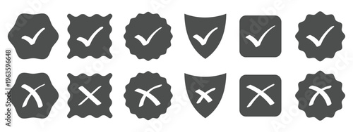 Checkmark icon. Blue check mark vector set. Checked checkbox sign. Approved symbol. Isolated v checkmark icon. Shield security icon set, protection symbols, security icon with check mark and lock sign