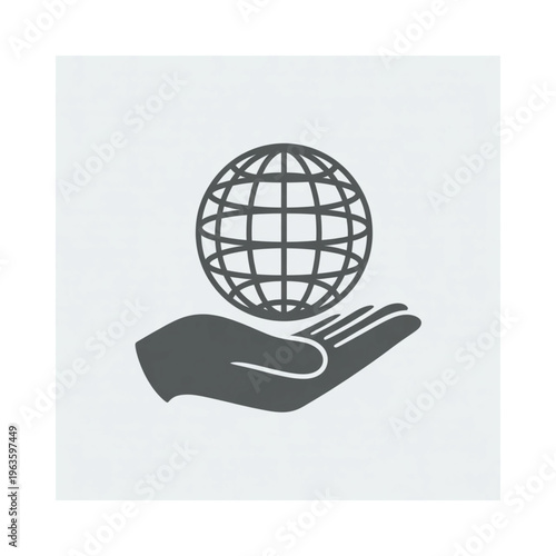 A hand gently cradles a globe symbolizing care for the earth
