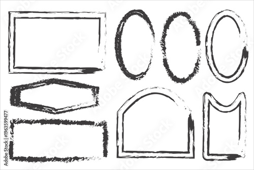 Geometric shapes with various outlines