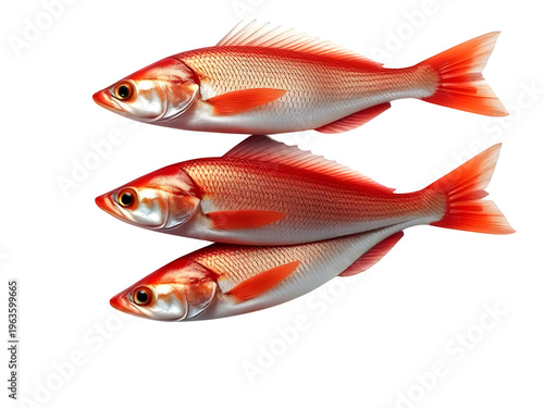 Three Fish Isolated on Transparent Background