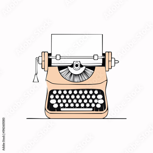 Vintage Typewriter Machine Writing Device.