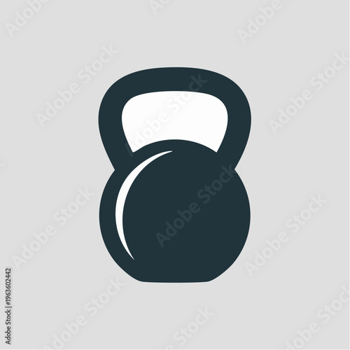 simple black kettlebell icon for fitness and workout