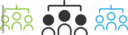 Hierarchy and Team Structure Outline Vector